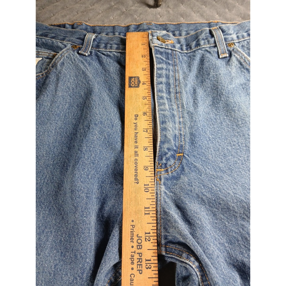 Diamond Gusset Mens Blue Denim Straight Leg Workwear Jeans 40x32 Made in USA - Picture 5 of 9